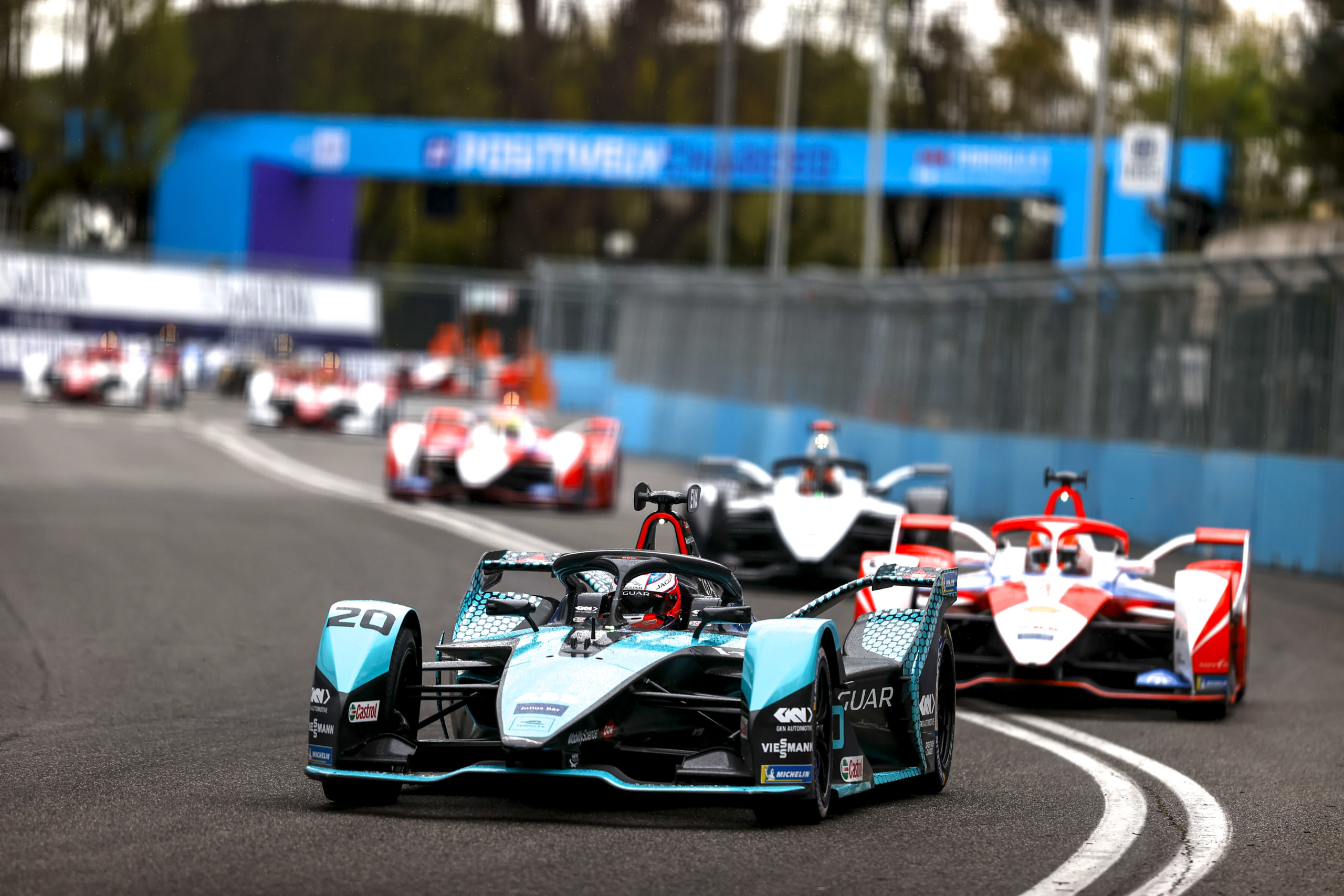 Mitch Evans (NZL), Jaguar Racing, Alex Lynn (GBR), Mahindra Racing, ePrix Roma, Formula-E, 2021